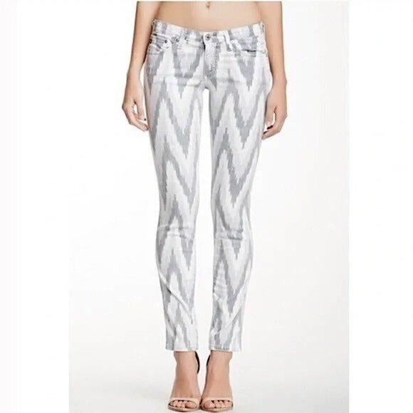 Adriano Goldschmied the stilt cigarette jean skinny ankle chevron denim pants - Picture 1 of 12